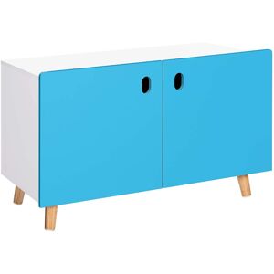 SONGMICS Skříňka na hračky modrobílá 80 x 47 x 35 cm